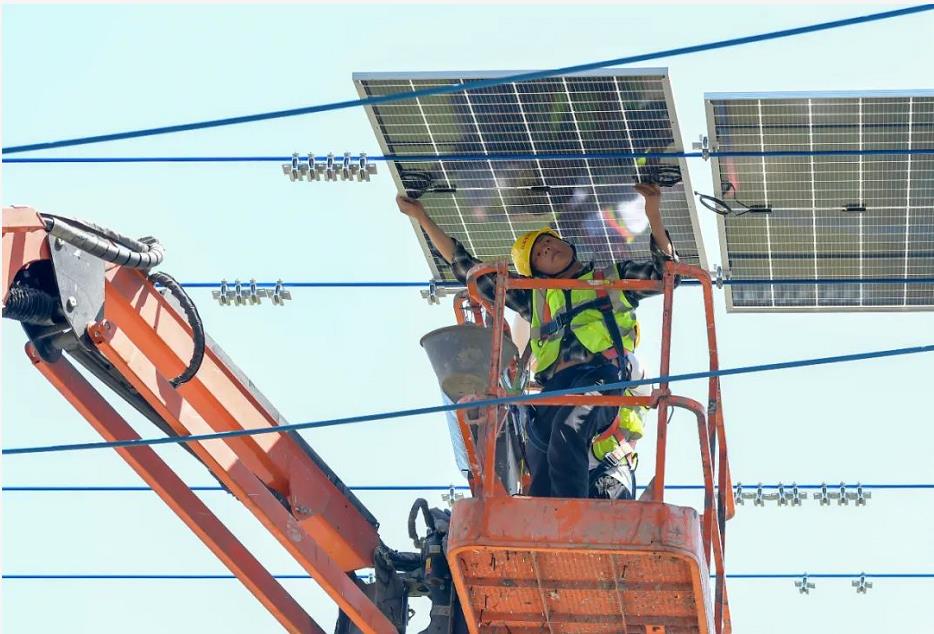 3.jpg 武汉北湖污水处理厂5.4万块光伏板即将铺装完毕(图3)