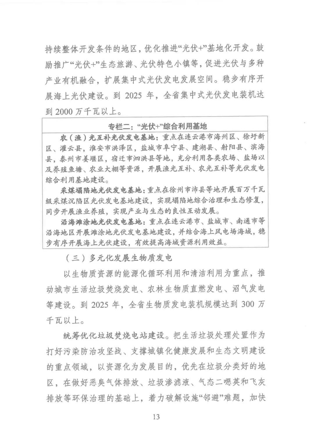 江苏省“十四五”可再生能源规划：生活垃圾焚烧发电装机规模达到200万千瓦左右(图16)