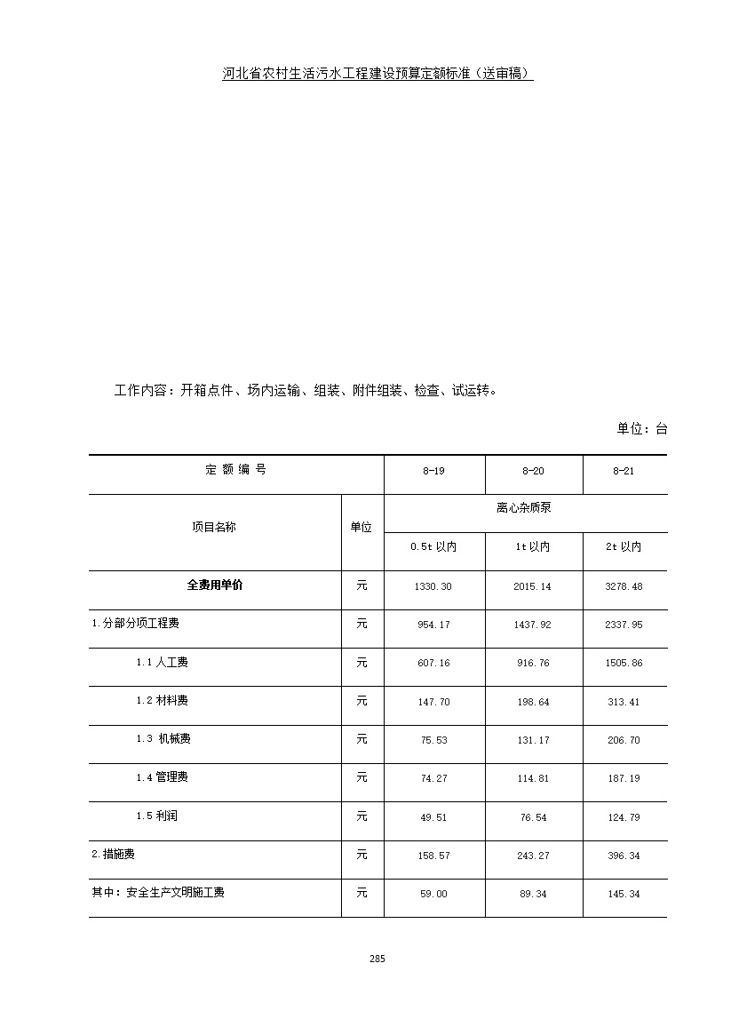 《河北省农村生活污水工程建设预算定额标准》征求意见(图292)