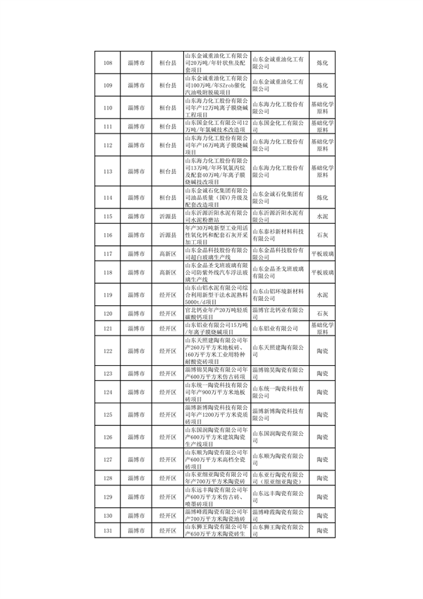 山东：关于继续保留实施和关停退出“两高”项目清单（第一批）的公示(图5)