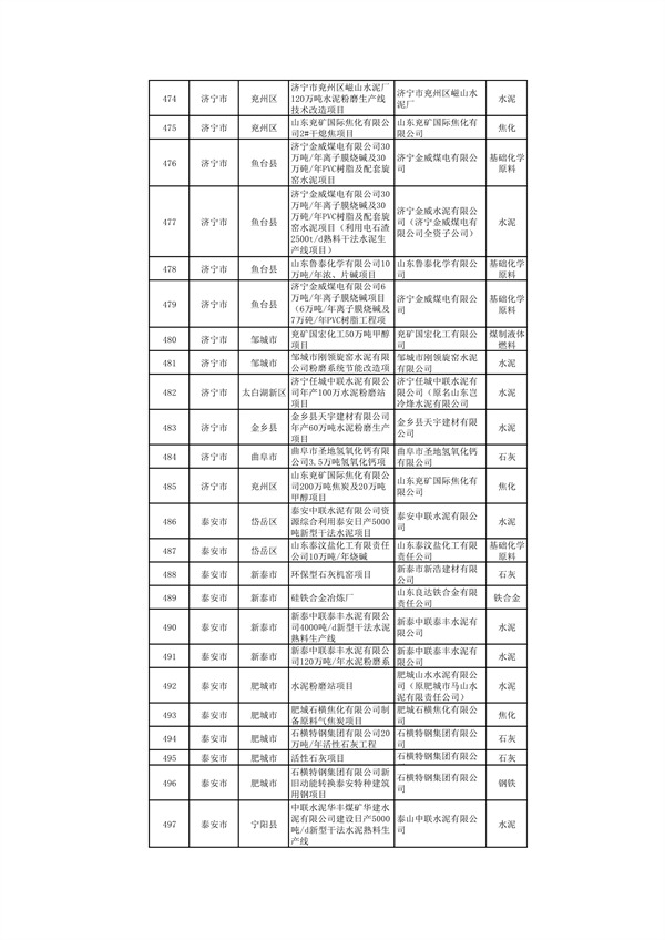 山东：关于继续保留实施和关停退出“两高”项目清单（第一批）的公示(图20)