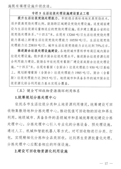 《山西省“十四五”城镇生活垃圾分类和处理发展规划》全文发布！(图17)