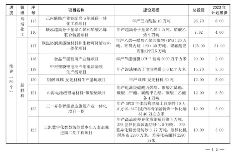 共180个！山东枣庄市公布2023年市重点项目名单！(图12)